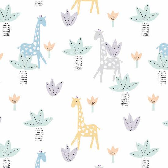 Sticker pour portes Girafes